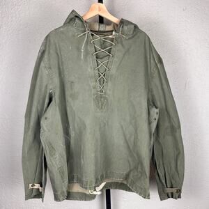 WWII US Navy Foul Weather 1940s Anorak Smock Large Jacket